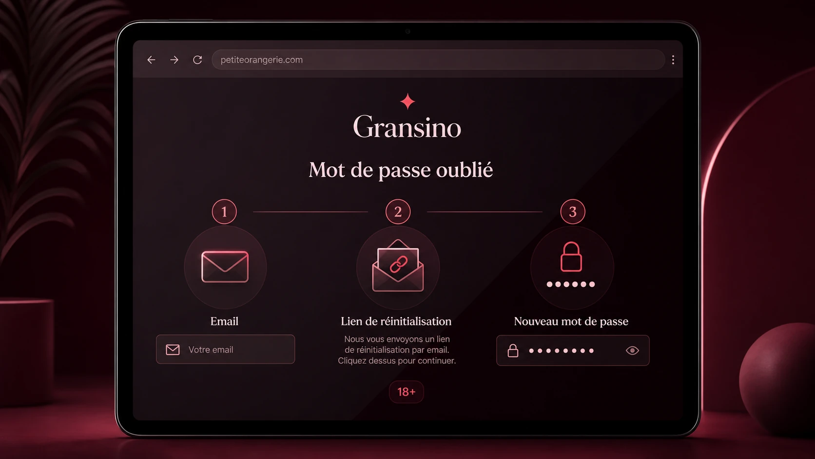 Récupération du mot de passe